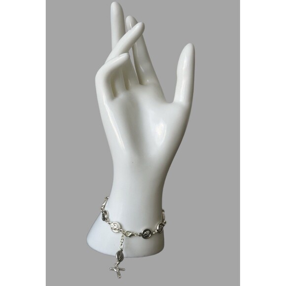 Our Lady- Divine Mercy Rosary Bracelet -stainless Steel – Blessed in Medjugorje - Picture 8 of 10